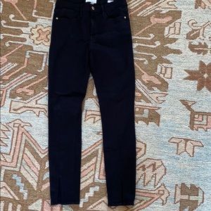 Frame Denim high waisted black skinny jeans